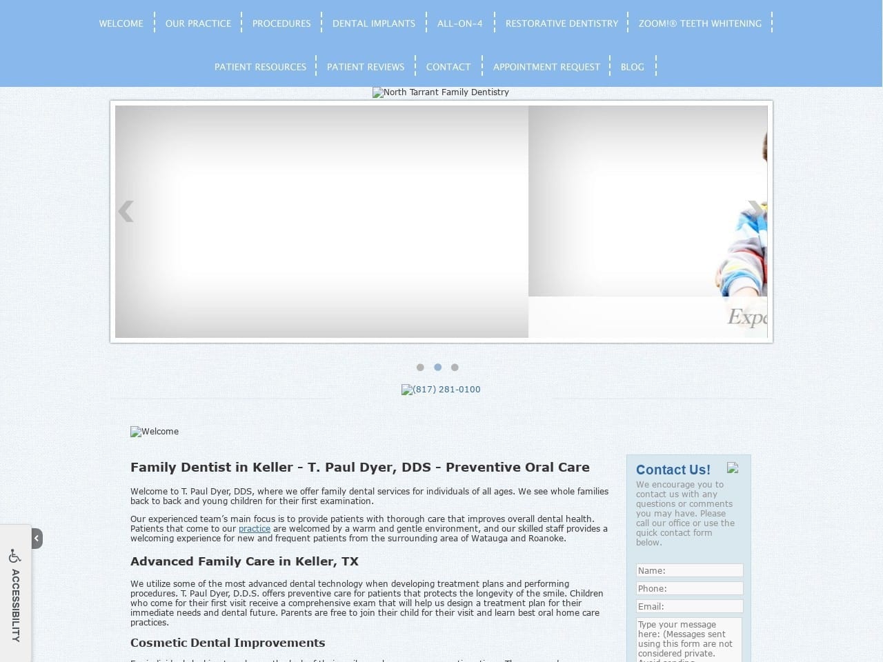 Acorn Dental of Keller Website Screenshot from acorndentalofkeller.com