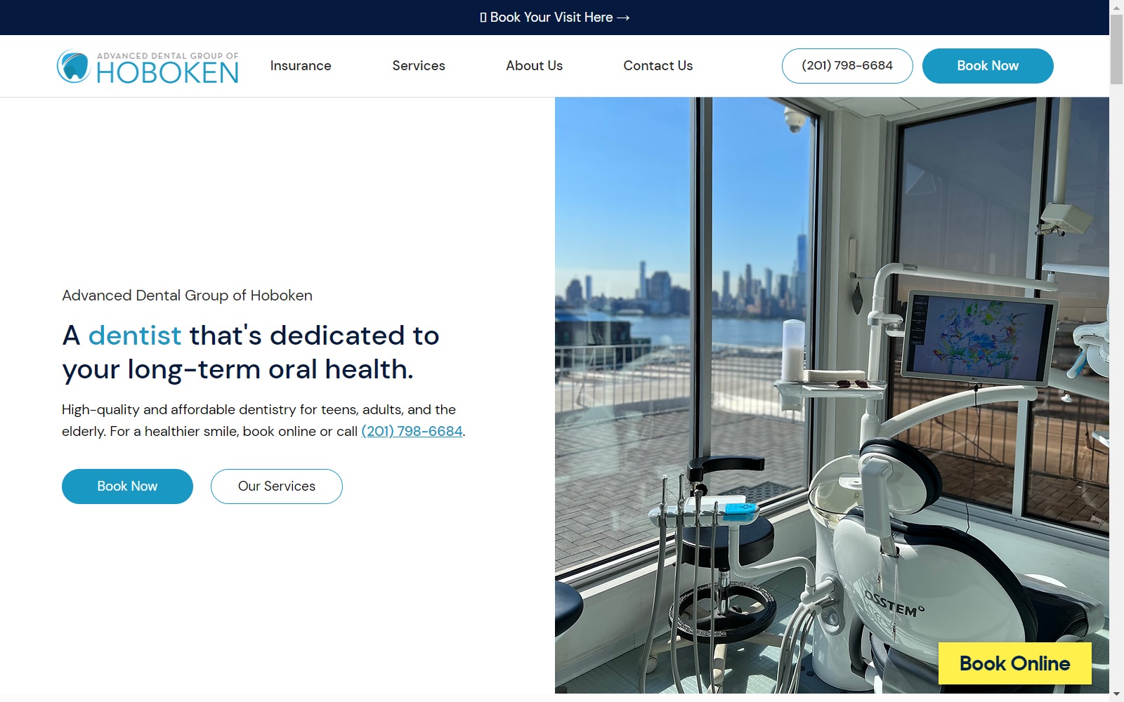 advancedentalhoboken.com screenshot