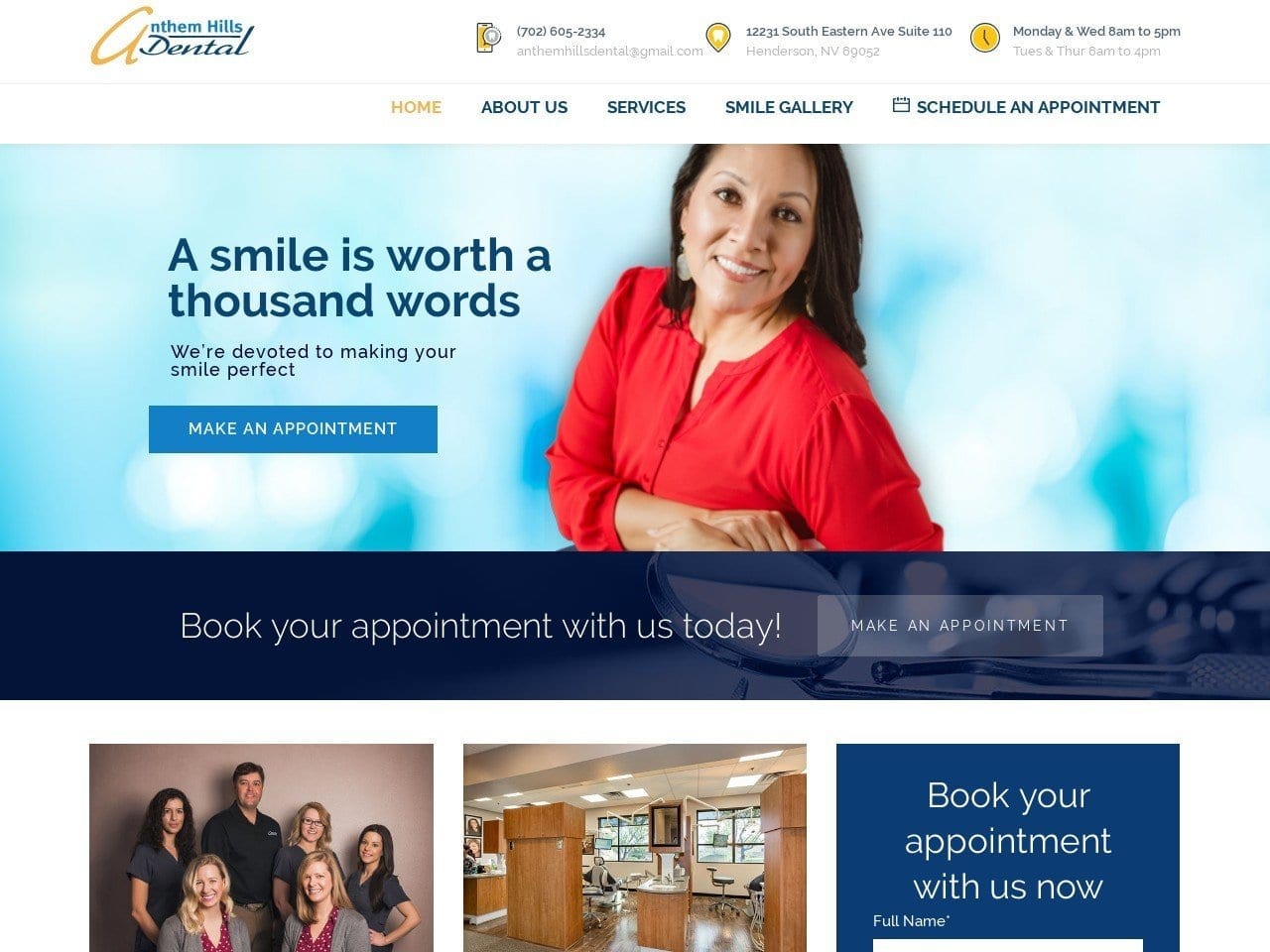 Dr. Todd P. Lee DDS Website Screenshot from anthemsmiles.com