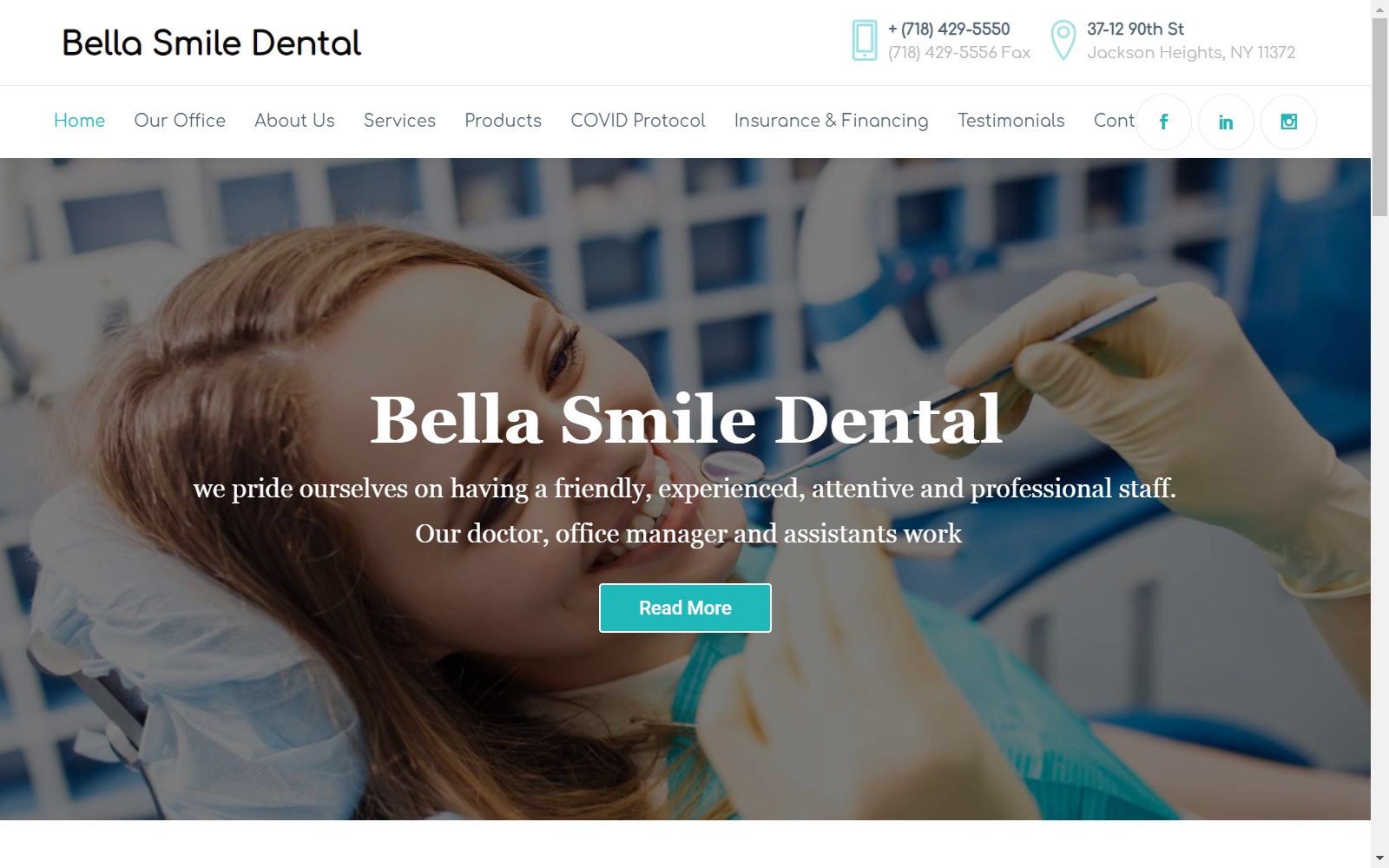 bellasmiledental.org screenshot
