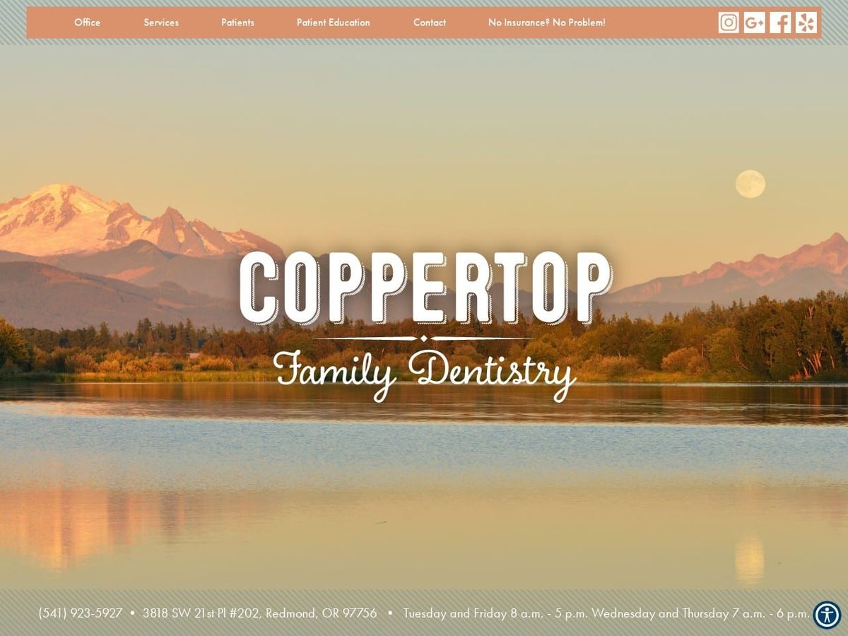 Coppertop Dental Website Screenshot from coppertopdental.com