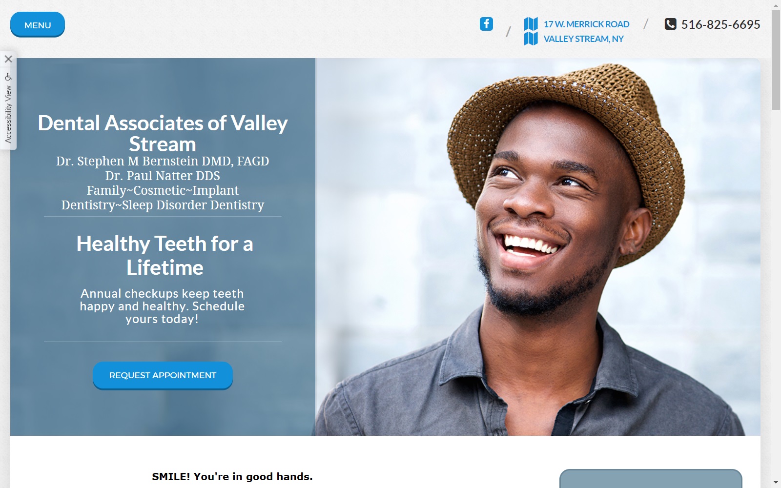 dentalassociatesofvalleystream.com screenshot