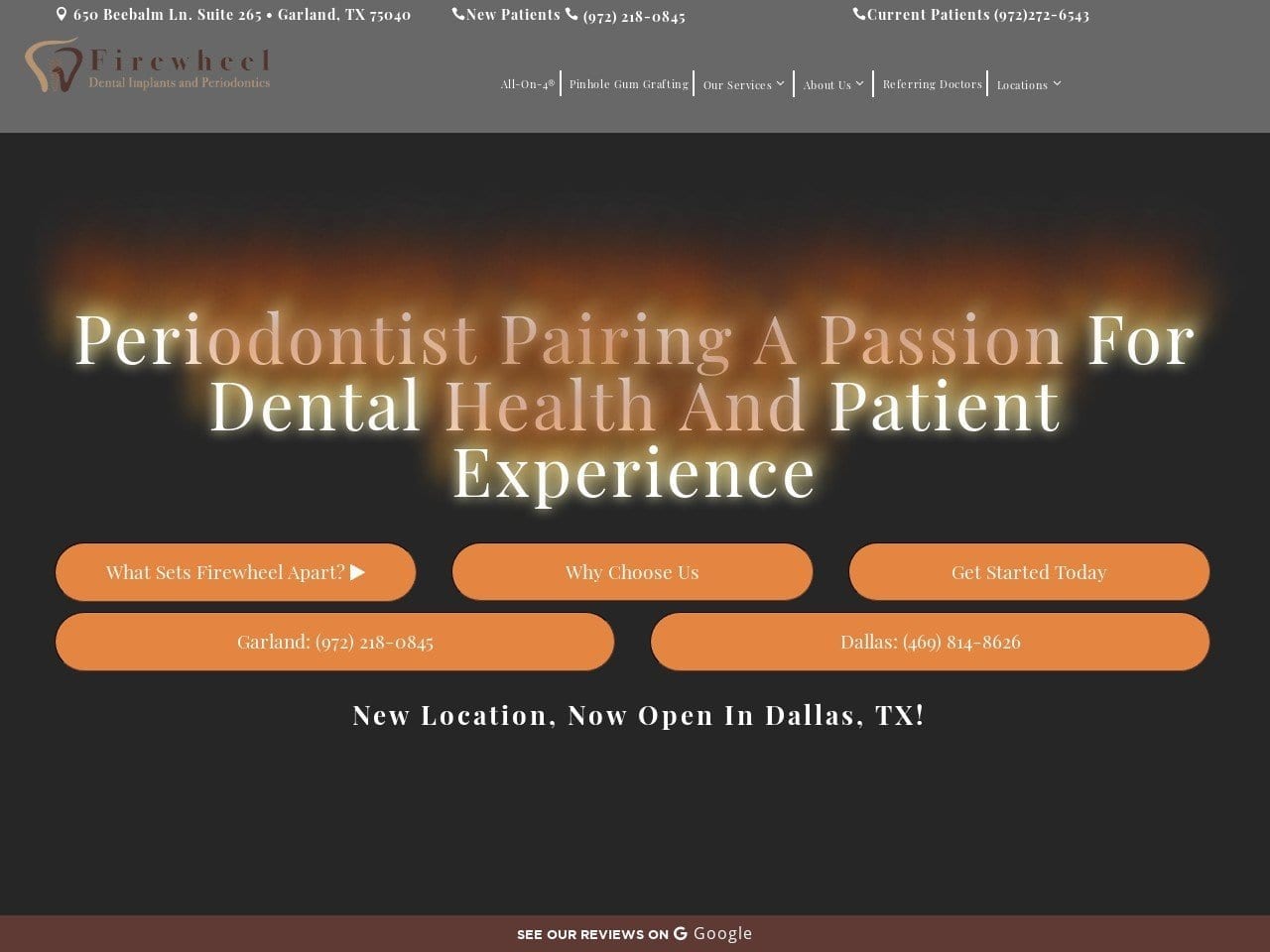 Firewheel Dental Implants And Periodontics Dr. Vik Website Screenshot from dentalimplantsandperio.com