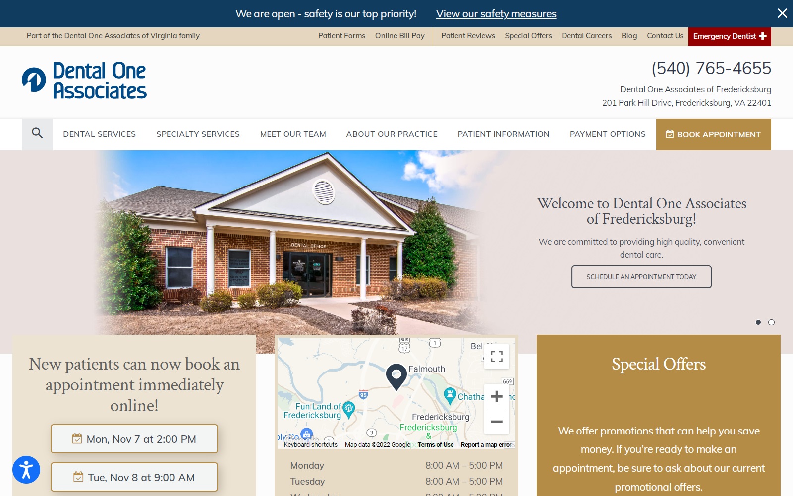 dentalone-va.com_locations_fredericksburg screenshot
