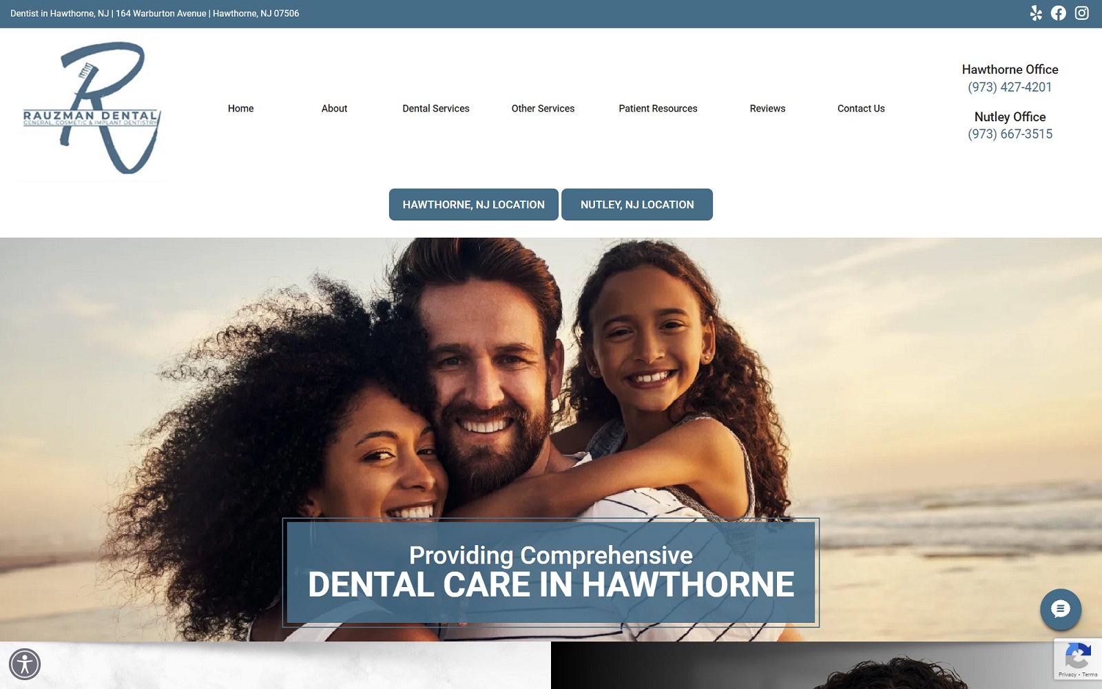 dentisthawthornenj.com screenshot
