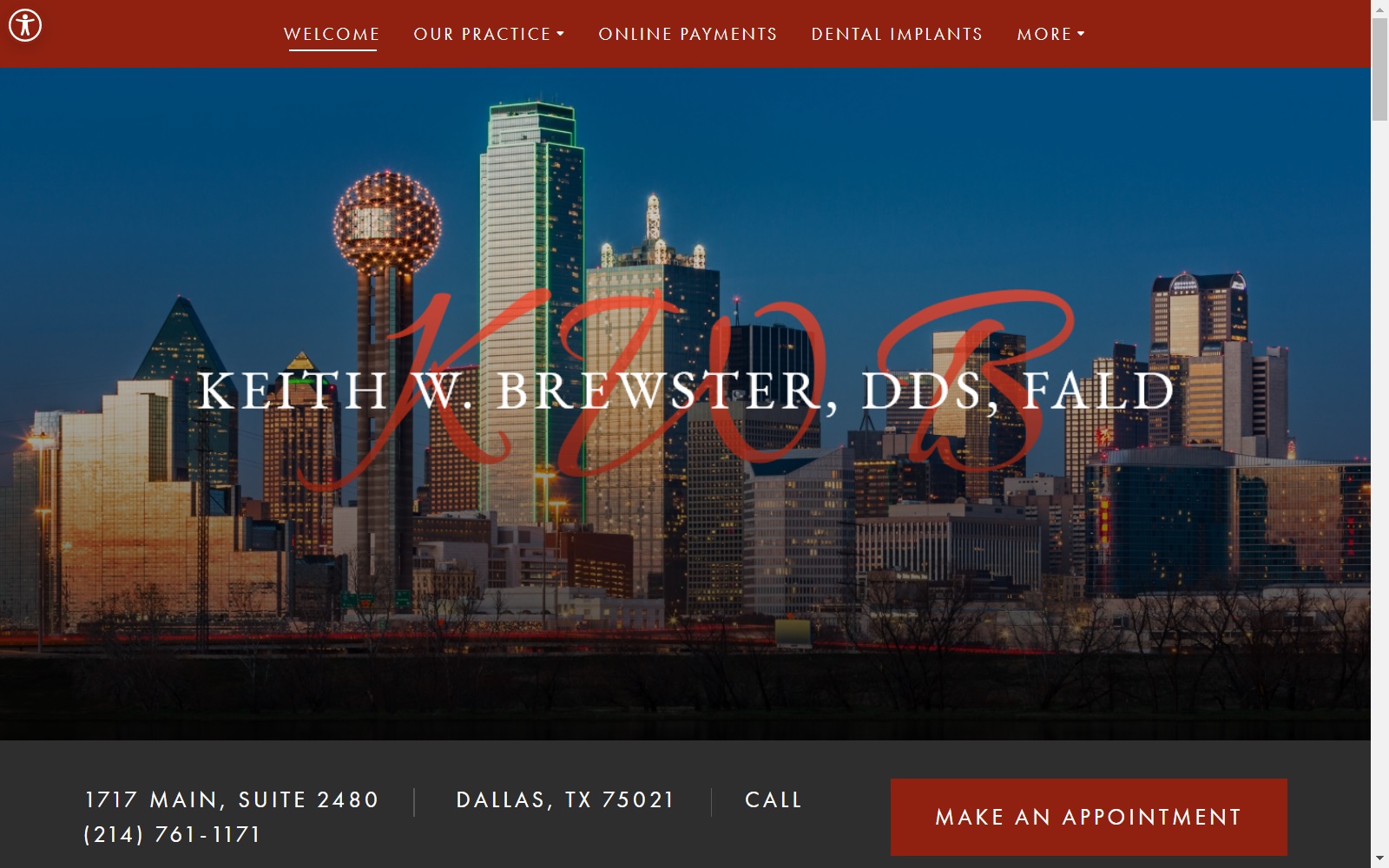 downtowndallasdentist.com screenshot