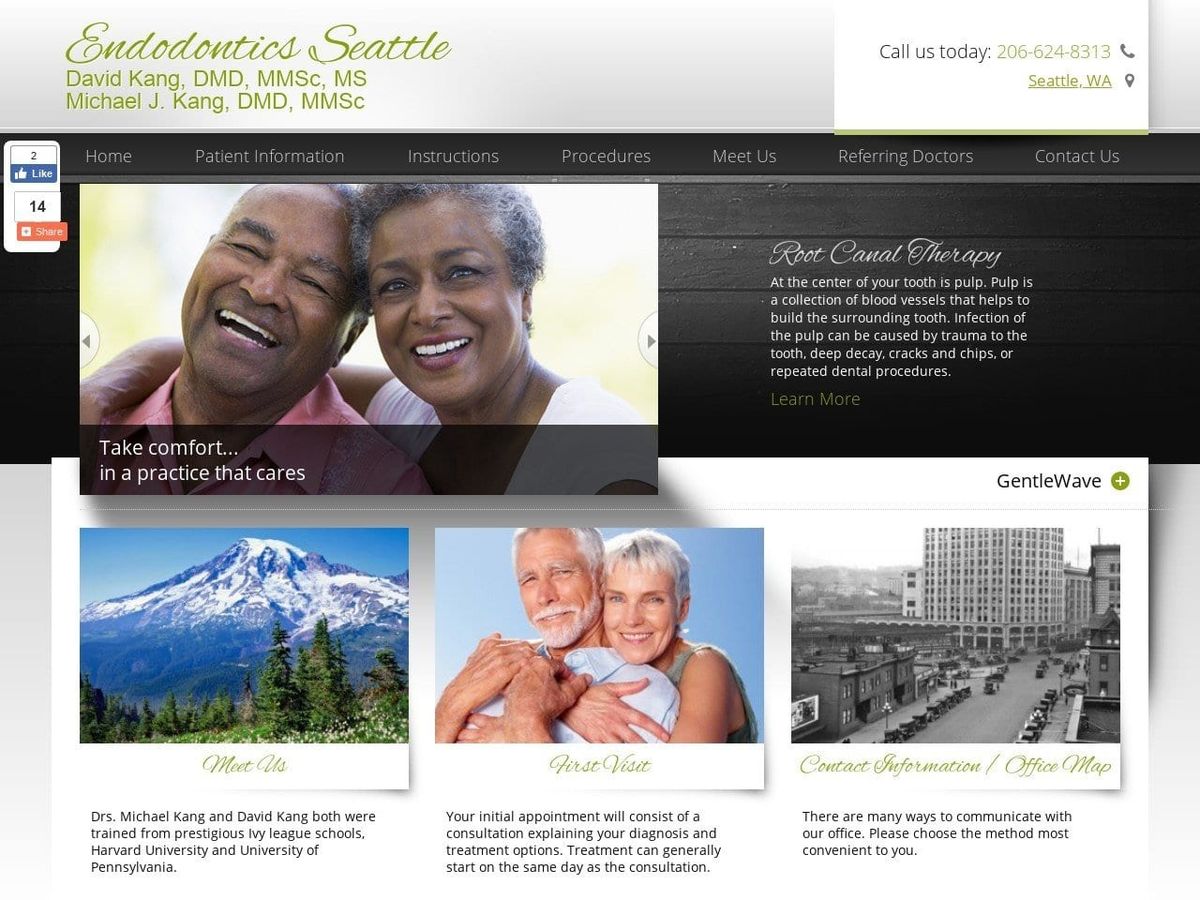 Endodontics Seattle Website Screenshot from endodonticsseattle.com
