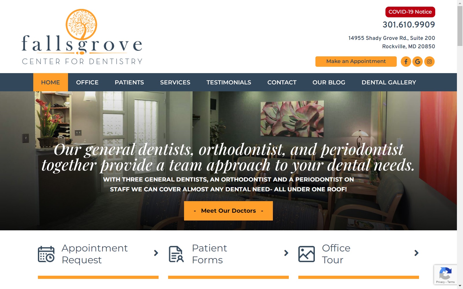 fallsgrovedentistry.com screenshot