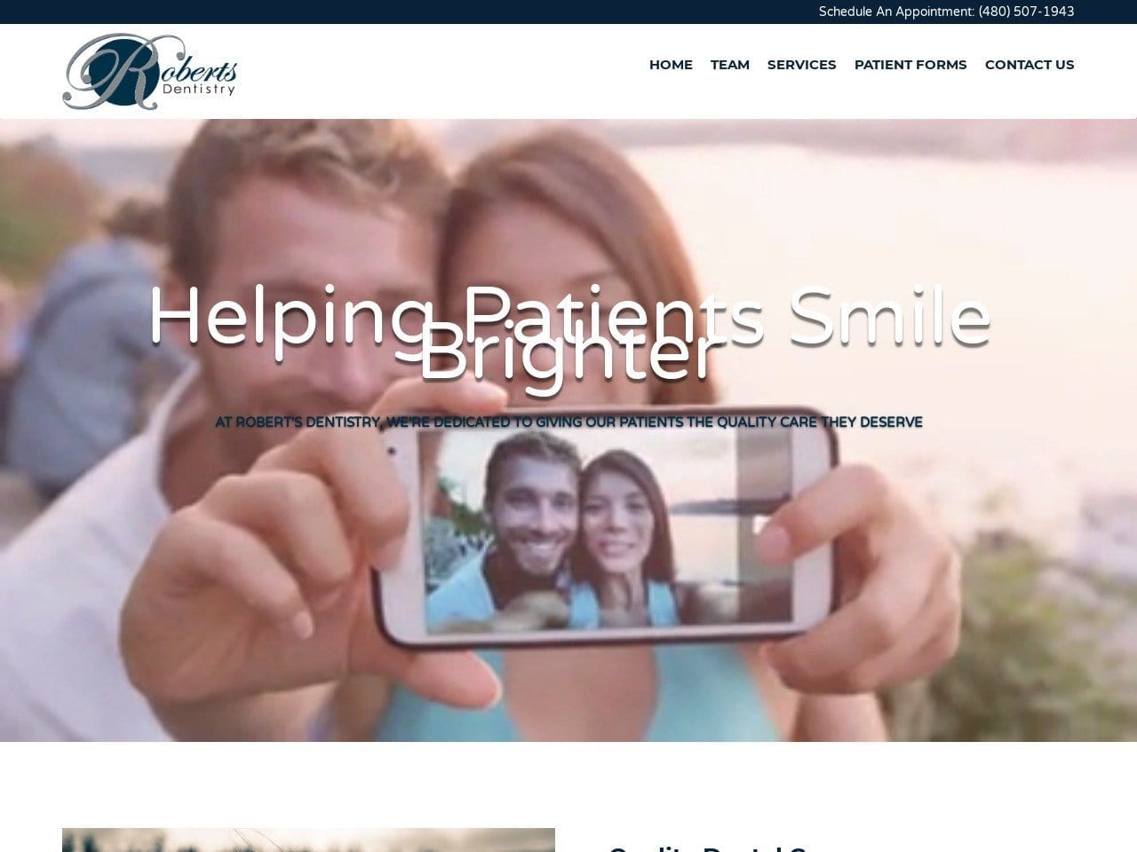 Gilbert Dentist Website Screenshot from gilbert-dentist.com