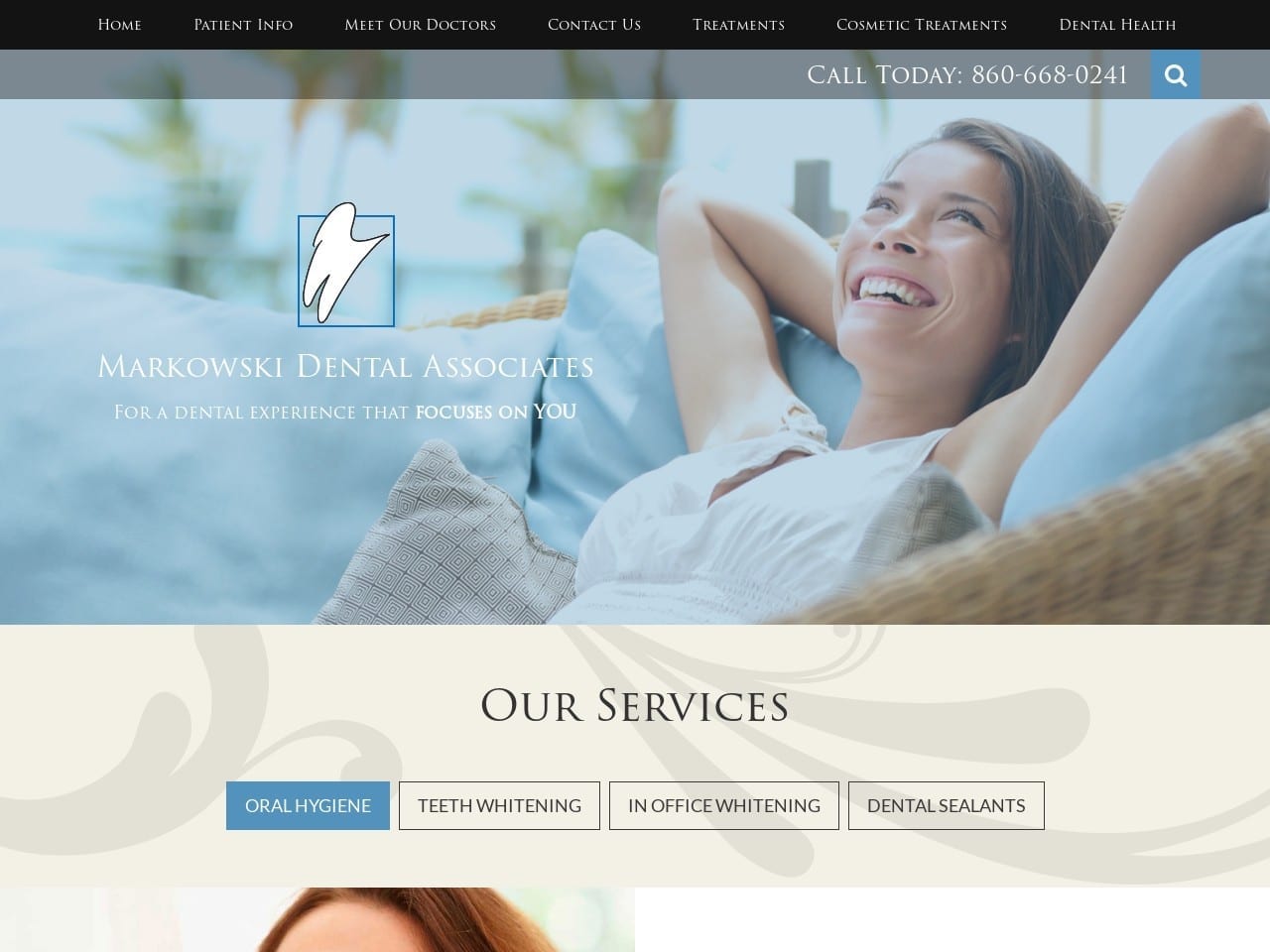 Markowski Dental Associates Website Screenshot from greatsmilenow.com