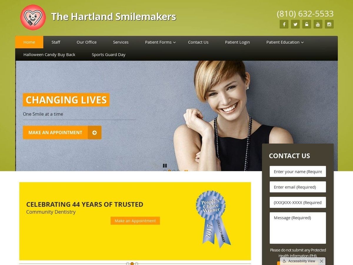 Hartlandsmilemakers Website Screenshot from hartlandsmilemakers.com