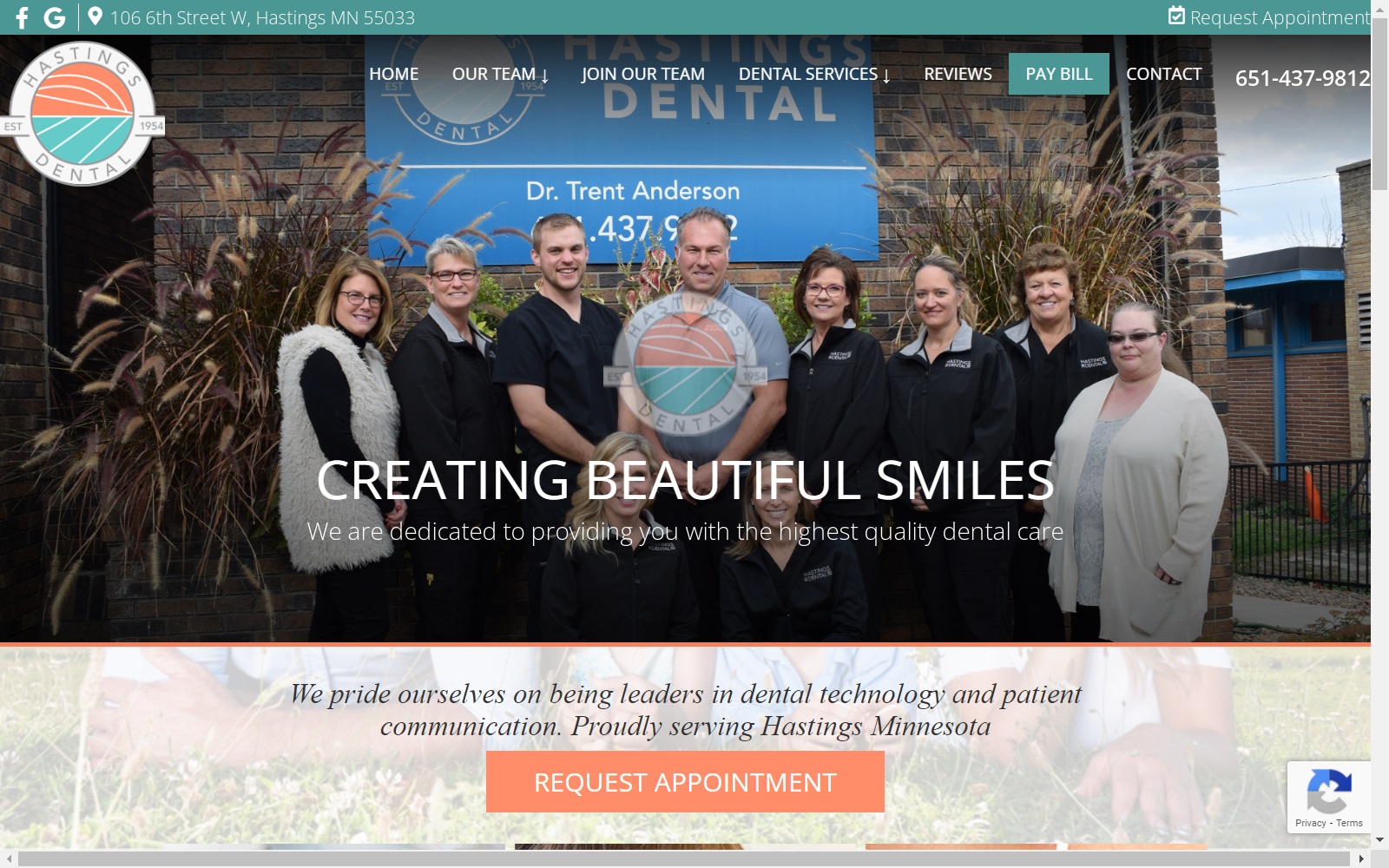 hastingsdental.com screenshot