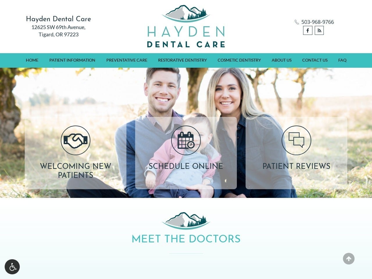 Jesse G. Hayden DMD PC Website Screenshot from haydendmd.com