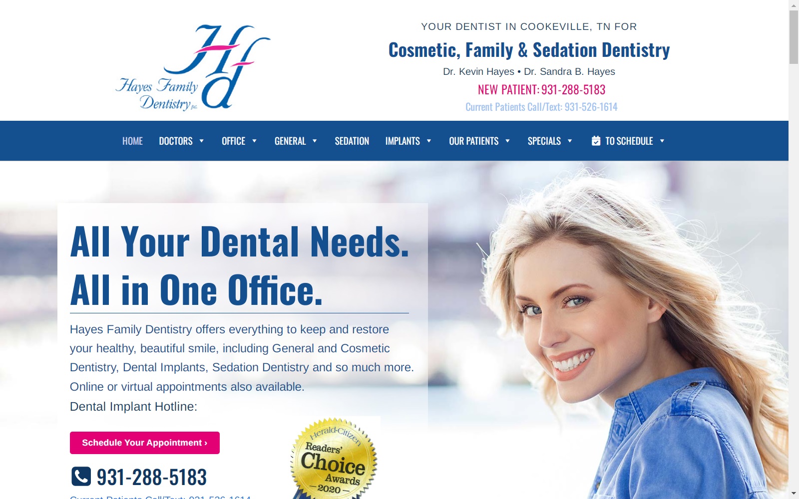 hayesdentistry.com screenshot