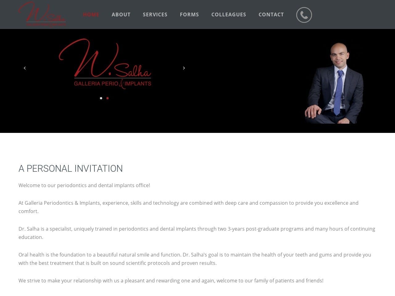 Houstonimplants Website Screenshot from houstonimplants.com
