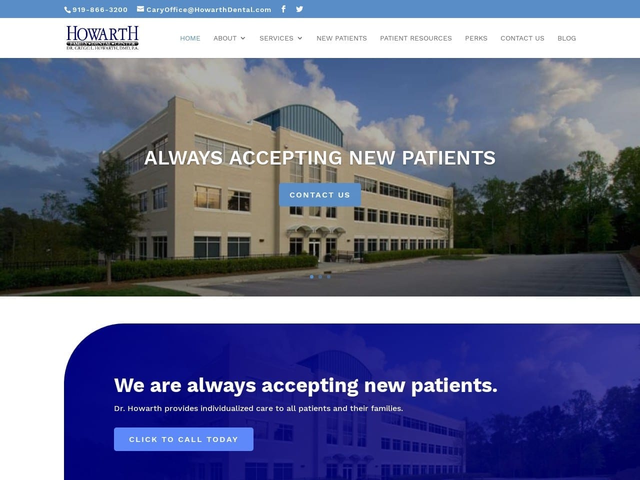 Howarth Family Dental Center West Jeffrey C DDS Website Screenshot from howarthdental.com