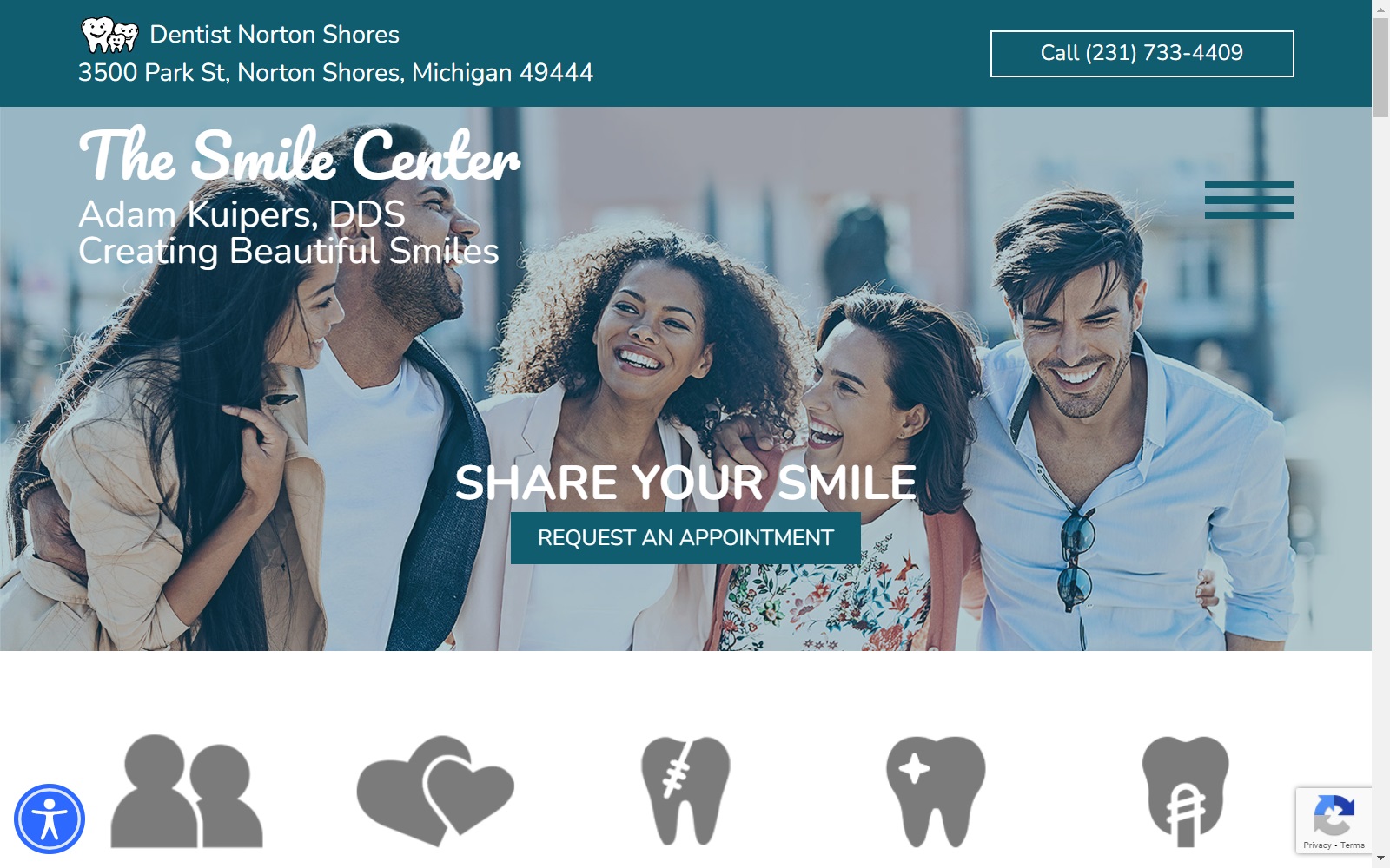kuiperssmilecenter.com screenshot