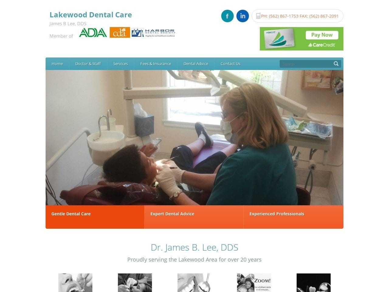 Lakewood Dental Website Screenshot from lakewooddental.net