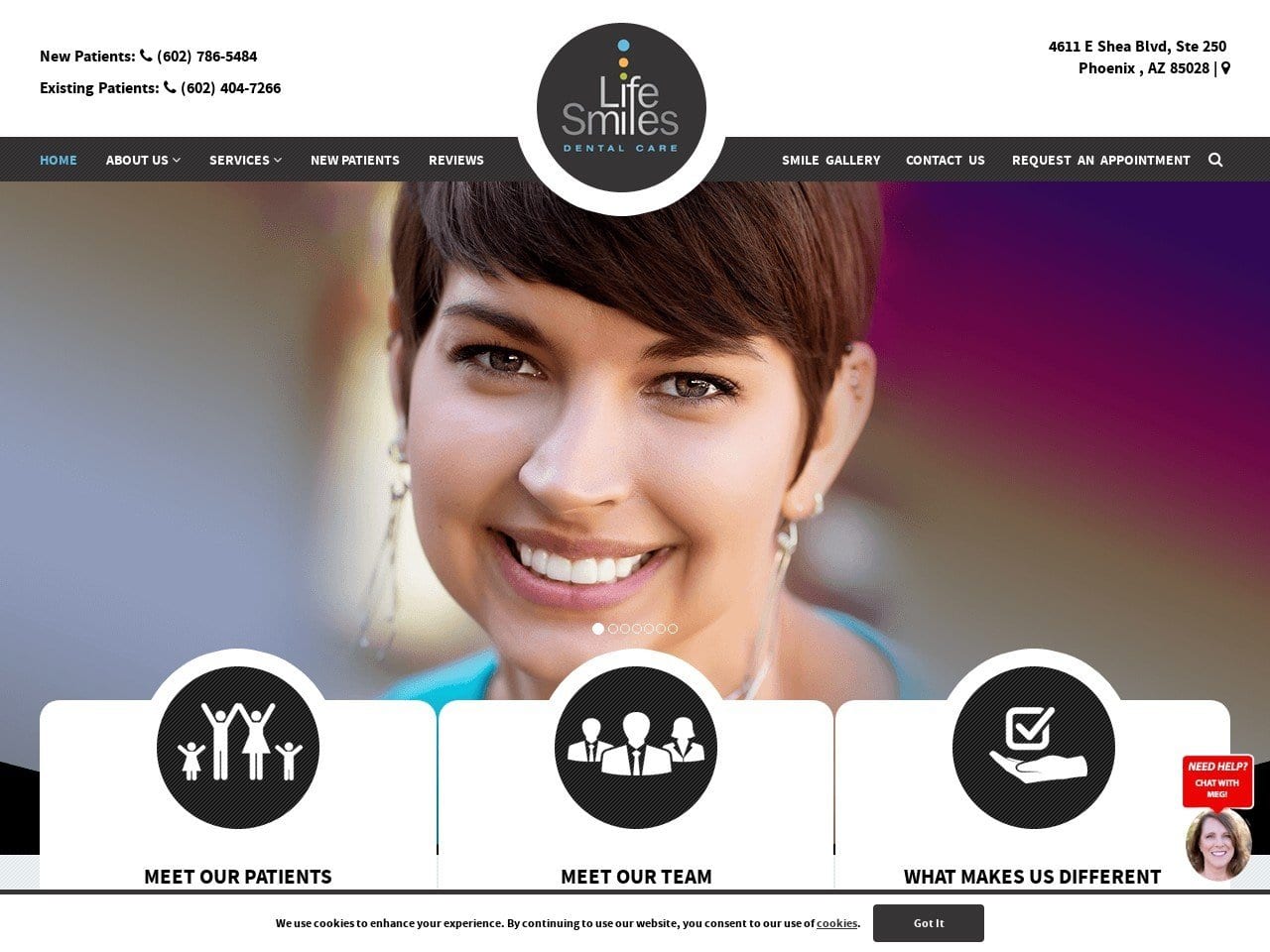 Life Smiles Dental Care Website Screenshot from lifesmilesdentalcare.com