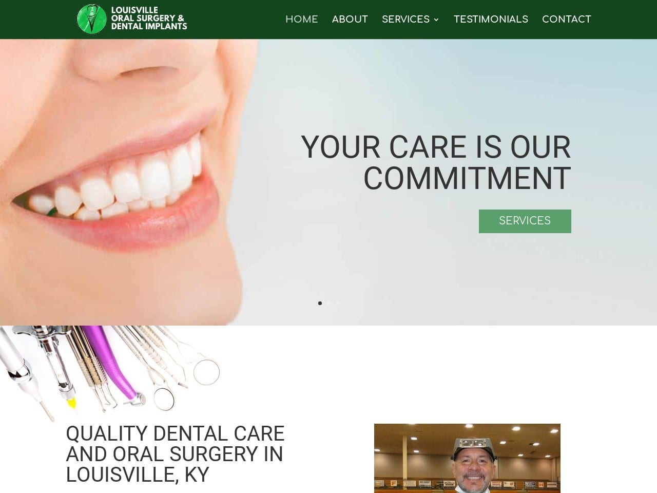 Louisville Oral Surgery & Dental Website Screenshot from louisvilleoralsurgery.com
