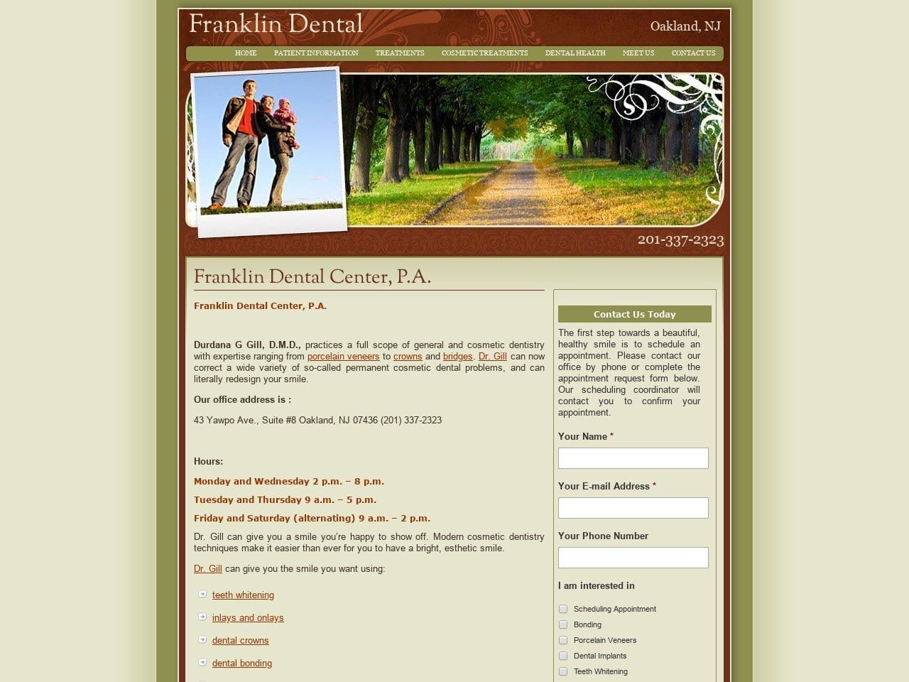 Durdana G Gill D.M.D Website Screenshot from myfranklindental.com
