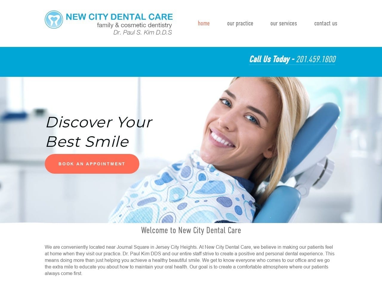 New City Dental Care Website Screenshot from newcitydentalcare.com