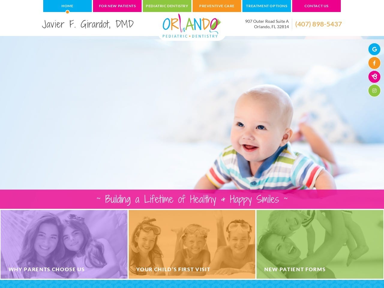 Orlando Pediatric Dentistry Mubashir A. Chaudhry D Website Screenshot from orlandopediatricdentistry.com