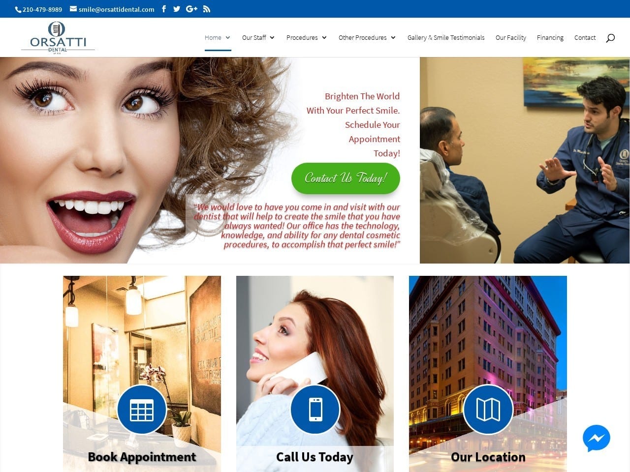 Orsatti Dental Group Website Screenshot from orsattidental.com