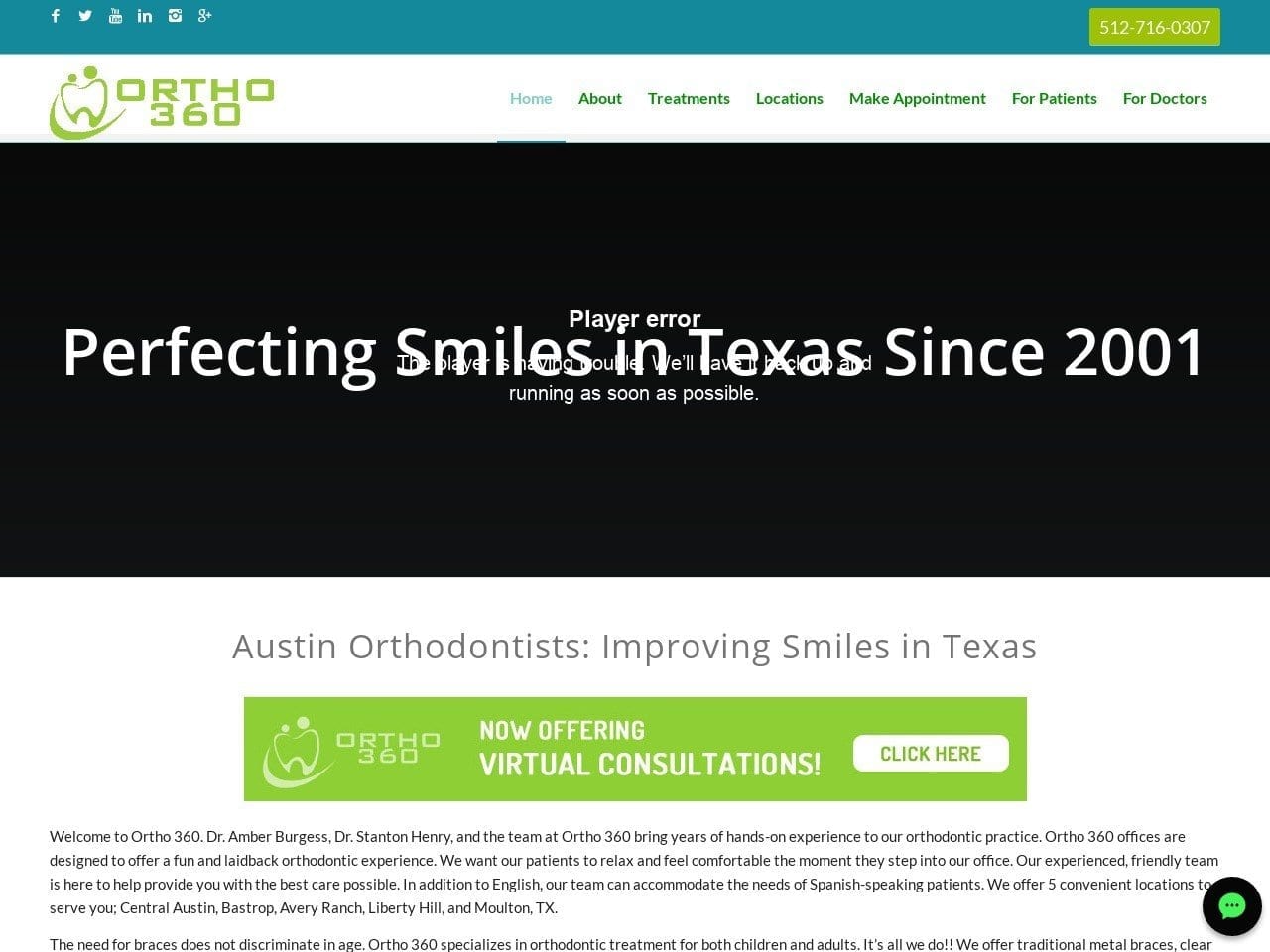 Ortho 360 Orthodontist Website Screenshot from orthorbit101.com/o360-2