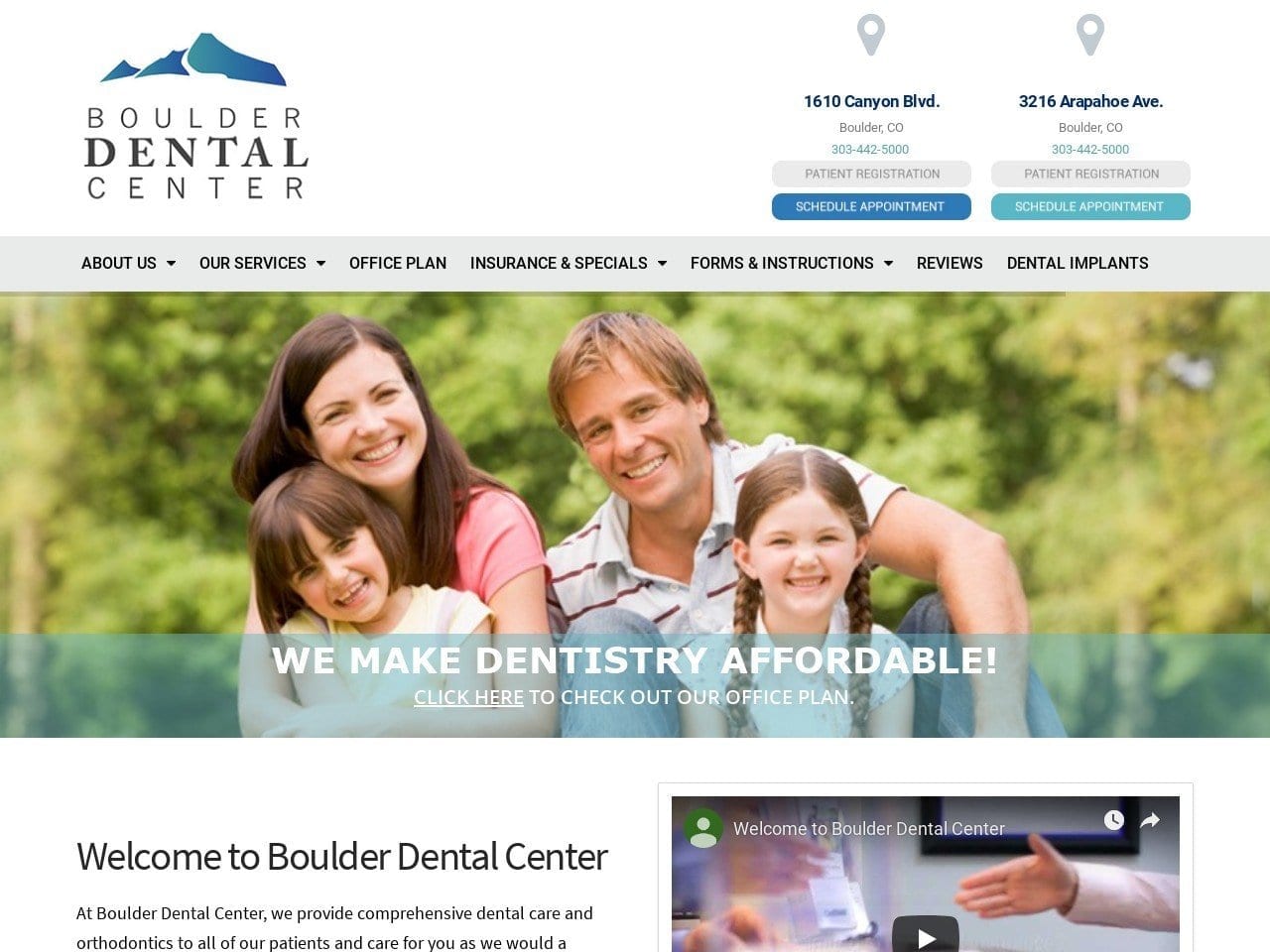 Prairie Wind Dental Website Screenshot from prairiewinddental.com