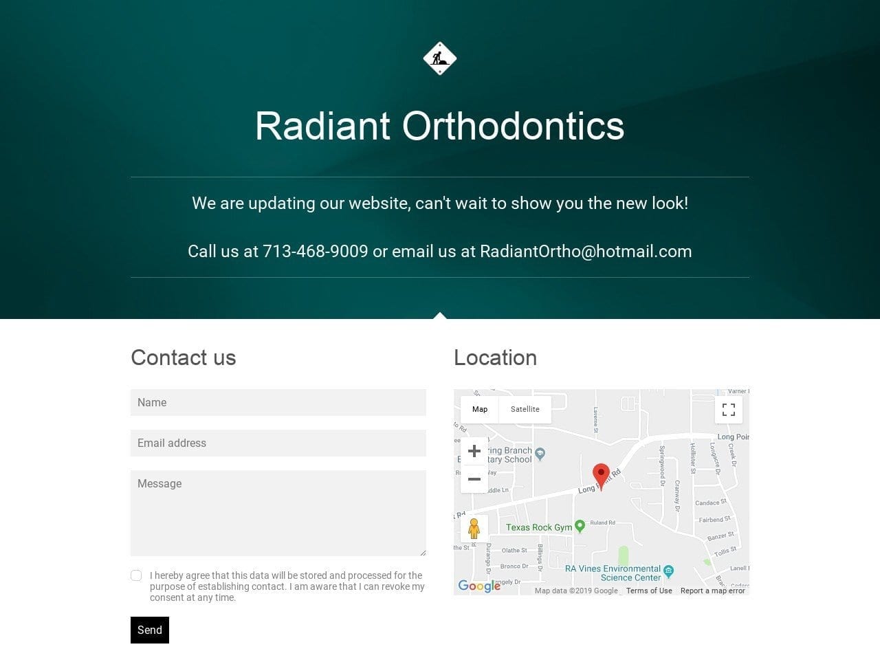 Radiant Orthodontics Website Screenshot from radiantorthotx.com