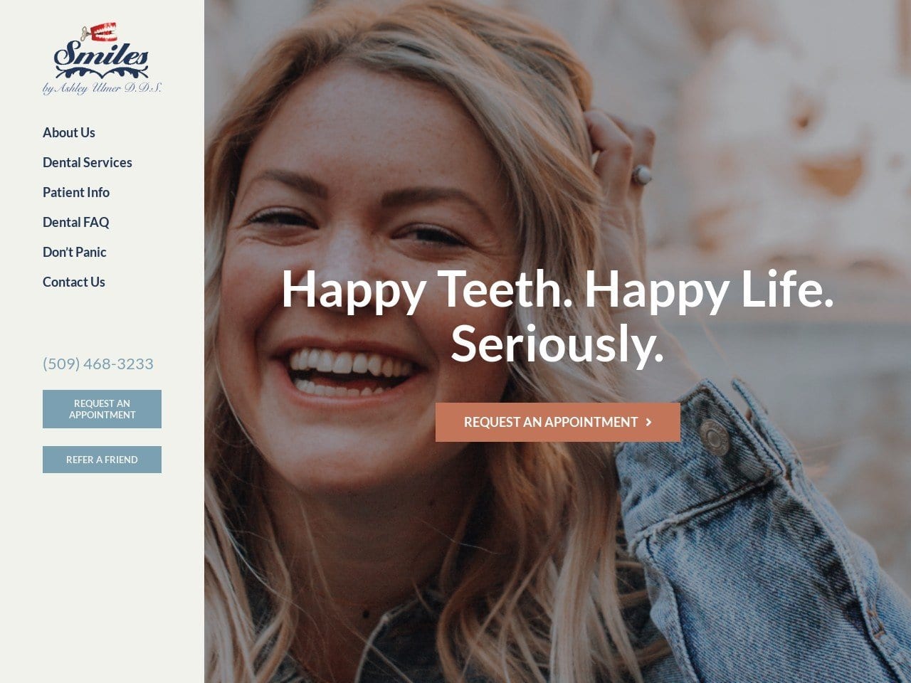 Smiles By Ashley Ulmer Website Screenshot from smilesbydrashley.com