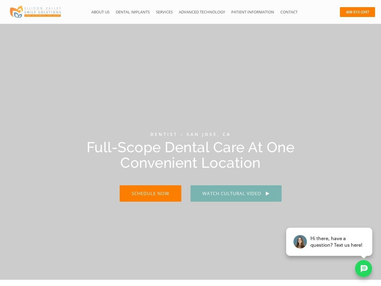 Silicon Valley Smile Solutions Website Screenshot from svsmilesolutions.com