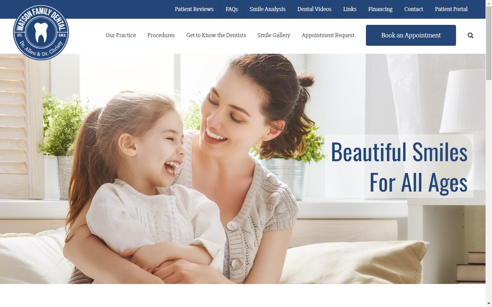 watsonfamilydentalstl.com screenshot