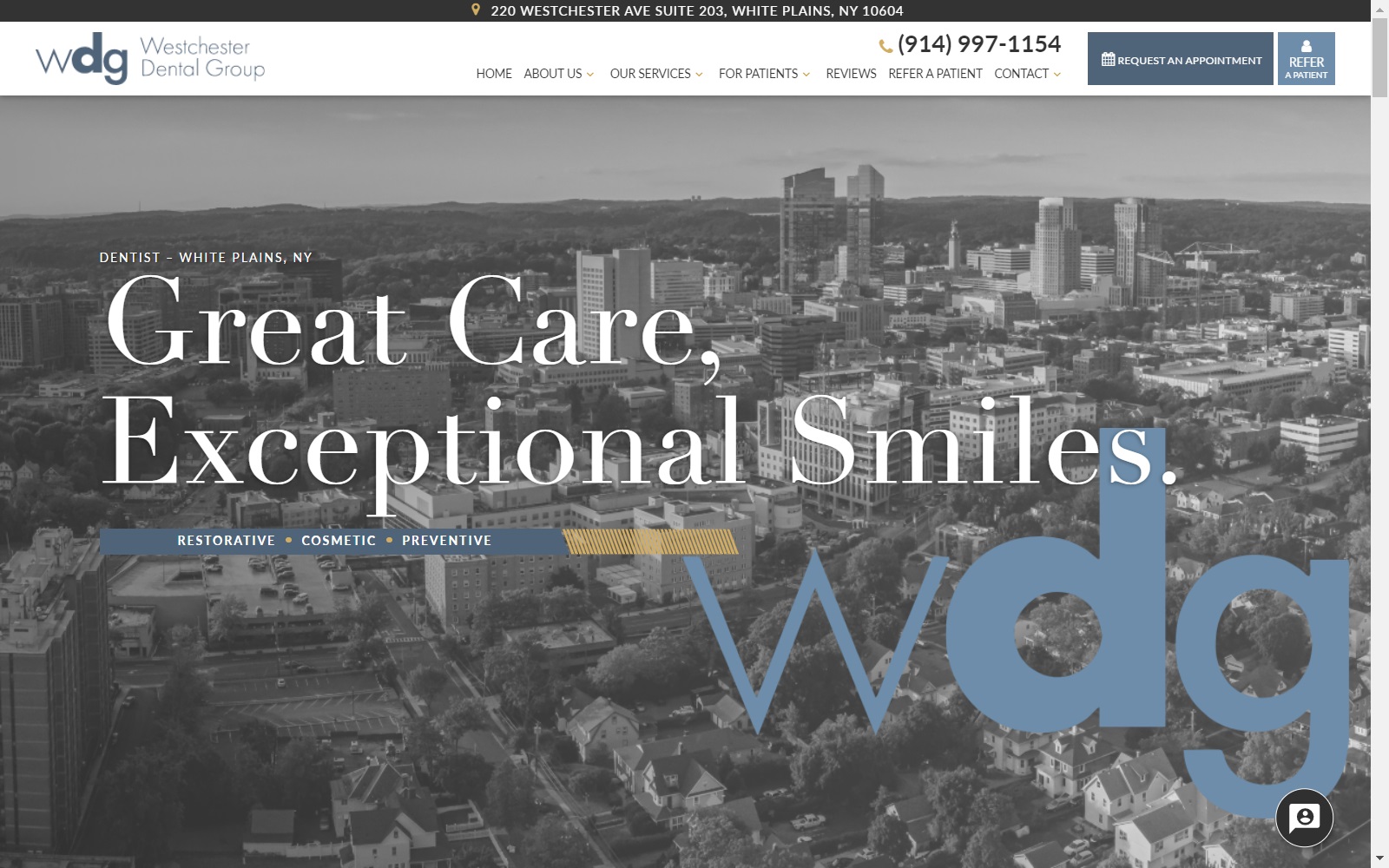 westchesterdds.com screenshot