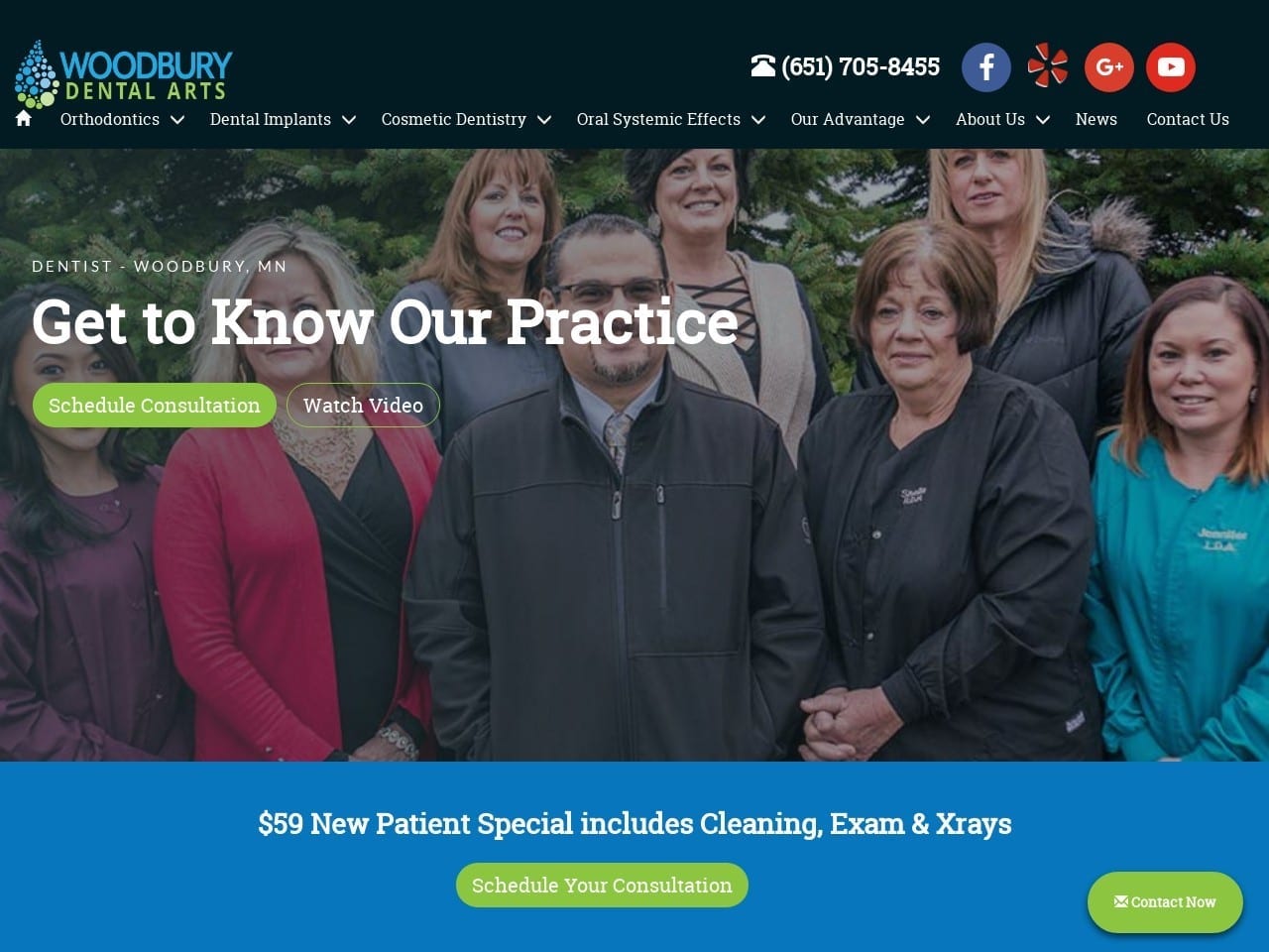 Woodbury Dental Arts Website Screenshot from woodburydentalarts.com