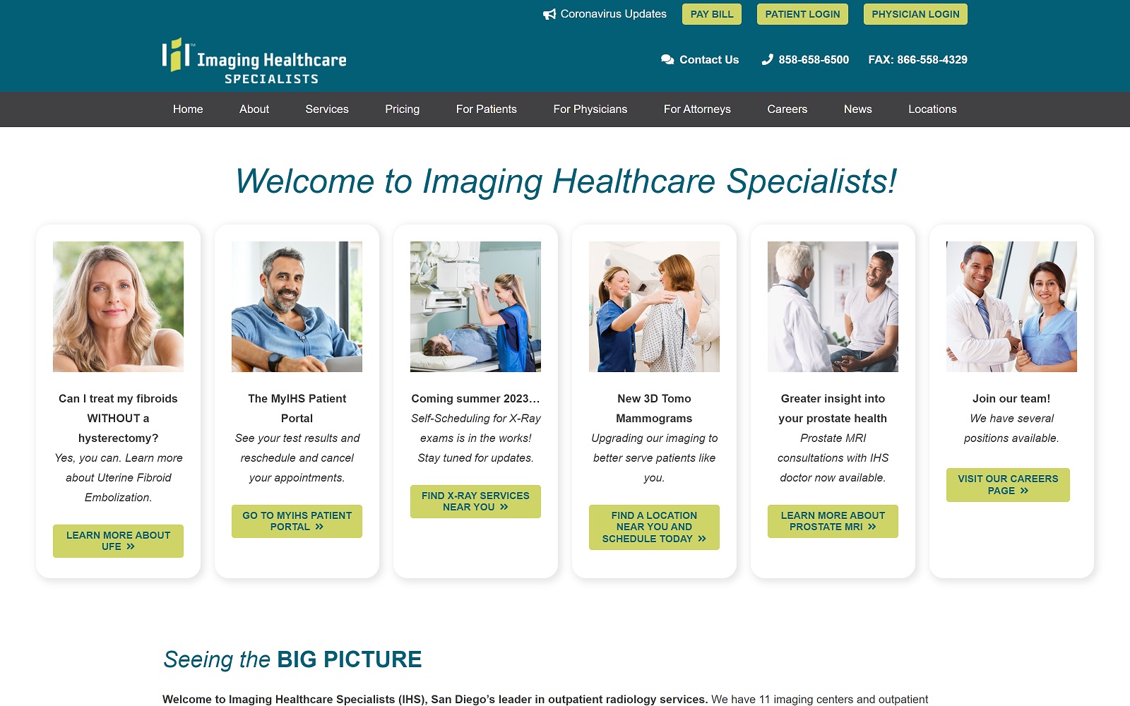 imaginghealthcare.com screenshot